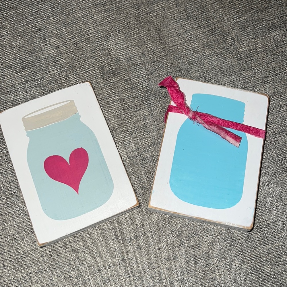 Farm House | Teal Decor | Wooden‎ Country Blocks